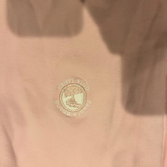 Women's Large Pebble Beach Pink Quarter Zip - Picture 3 of 5
